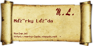 Márky Léda névjegykártya